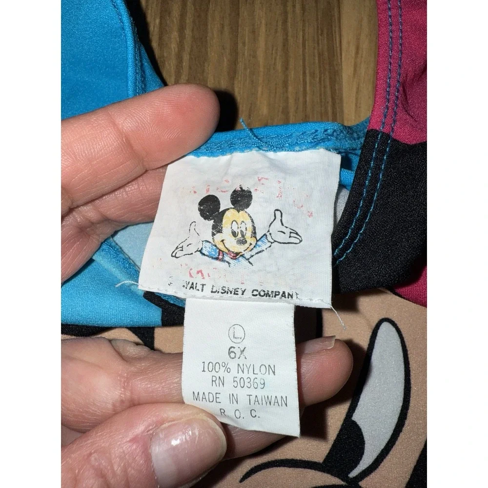 VINTAGE DISNEY MINNIE MOUSE Girls ONE PIECE‎ 6X 1990'S Workout Wear Swim Suit